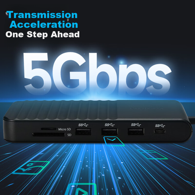 Kensington Four-Screen Display Type-C Hub, USB Expansion Dock, 11-дюймовый адаптер для ноутбука, функция зеркального отображения экрана 4K, два порта HDMI/DP, поддержка питания PD, устройство чтения SD-карт, UH1510 - Фото 5 Kensington Four-Screen Display Type-C Hub, USB Expansion Dock, 11-дюймовый адаптер для ноутбука, функция зеркального отображения экрана 4K, два порта HDMI/DP, поддержка питания PD, устройство чтения SD-карт, UH1510 - изображение 5