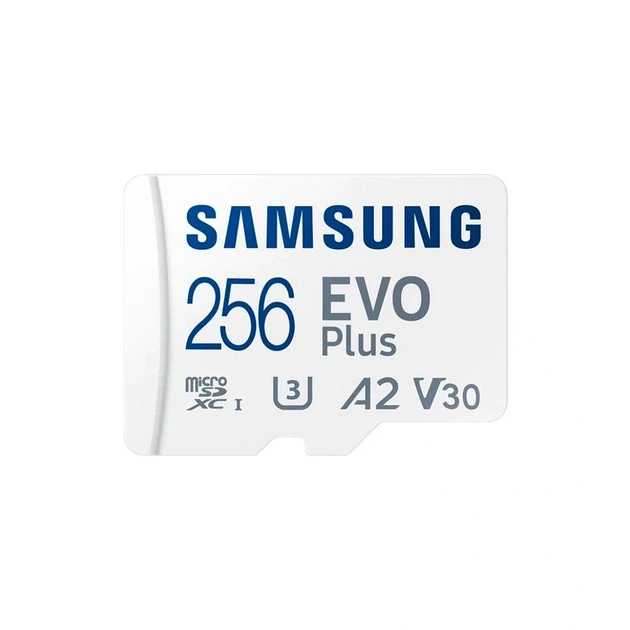 Картка пам'яті Samsung EVO Plus 256 GB microSD UHS-I U3 з адаптером SD для зберігання даних - Фото 3 Картка пам'яті Samsung EVO Plus 256 GB microSD UHS-I U3 з адаптером SD для зберігання даних - зображення 3