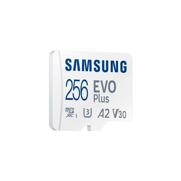 Картка пам'яті Samsung EVO Plus 256 GB microSD UHS-I U3 з адаптером SD для зберігання даних - Фото 5 Картка пам'яті Samsung EVO Plus 256 GB microSD UHS-I U3 з адаптером SD для зберігання даних - зображення 5