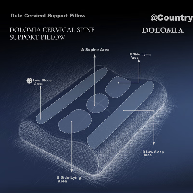 Подушка для глибокого сну DoloMiA Cervical Care з пінопласту з ефектом пам'яті для підтримки шиї та шийного спондильозу, унісекс - изображение 5