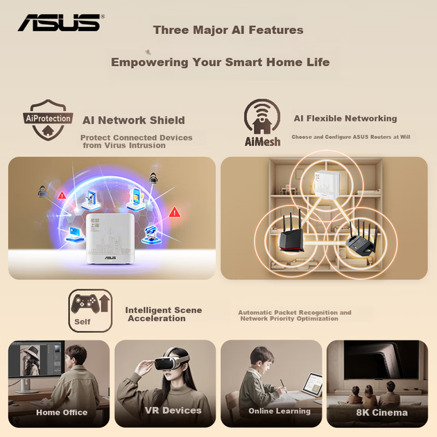 Маршрутизатор ASUS Asus Lingyao Cube BE3600 Shanghai City Limited Edition WiFi 7/3600 Mbps/Mesh - изображение 4