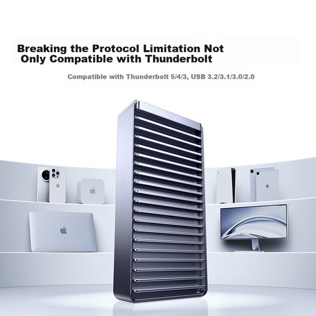 Зовнішній корпус для жорсткого диска UGREEN USB4 M.2 NVMe, сумісний з Thunderbolt 3/4, швидкість до 40 Гбіт/с, підходить для зовнішніх SSD-накопичувачів Apple Mac Mini та ноутбуків - зображення 7