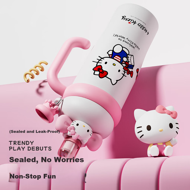 Стакан SANRIO Hello Kitty Bobo для льоду з трубочкою, нержавіюча сталь 316, 960 мл - зображення 6