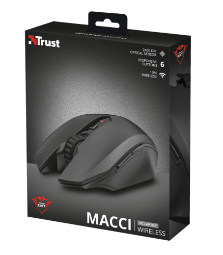Миша бездротова Trust GXT 115 Macci, Black (22417) - зображення 6
