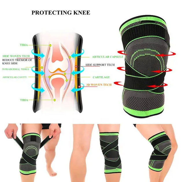 Наколенник бандаж размер XL KNEE SUPPORT эластичный - изображение 8