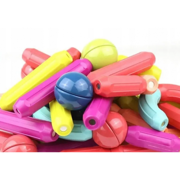 Магнітний конструктор 26 паличок 10 кульок SKY Magnetic Sticks - зображення 7