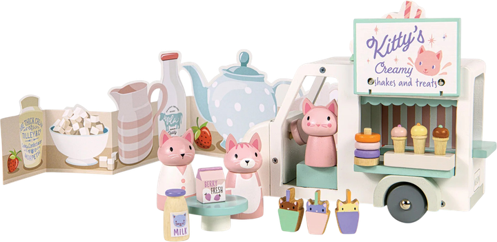 Ігровий набір Tender Leaf Toys Візок з молочними коктейлями та морозивом TL8377 (0191856083771) - зображення 2