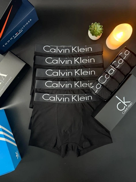 Чоловічі труси боксери набір Calvin Klein 5 шт M-3XL Чорні - Фото 2 Чоловічі труси боксери набір Calvin Klein 5 шт M-3XL Чорні - зображення 2