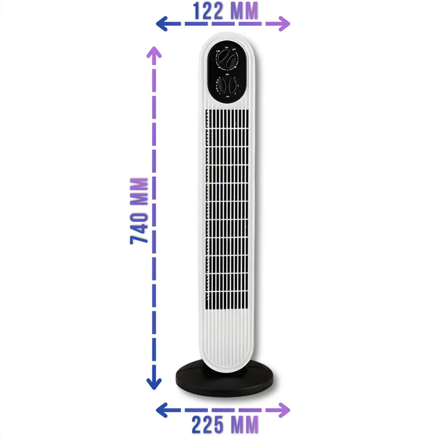 Напольный вентилятор колонный Tower Cooling Fan 500Вт BITEK Башенный вентилятор для дома квартиры спальни и офиса - изображение 4