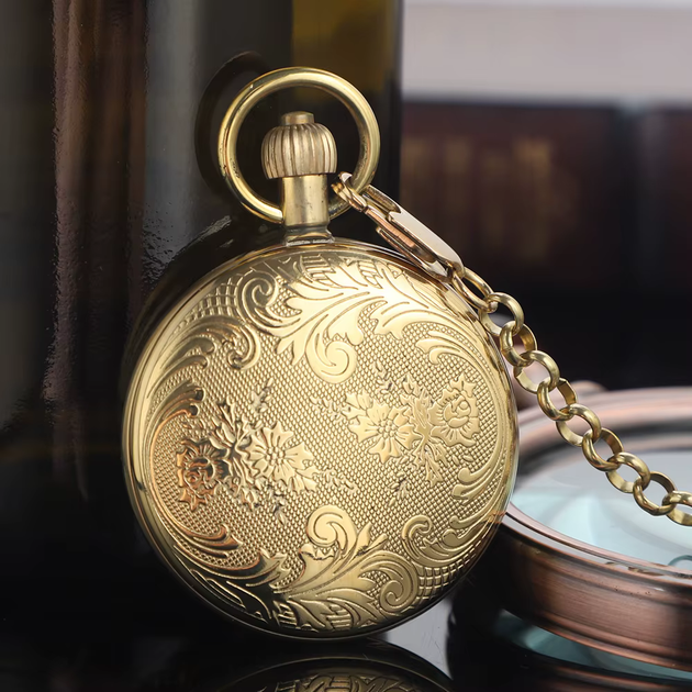 Механические карманные часы Tourbillon Moon Phase в стиле стимпанк с цепочкой (2376) - Фото 6 Механические карманные часы Tourbillon Moon Phase в стиле стимпанк с цепочкой (2376) - изображение 6