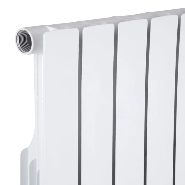 Биметаллический радиатор Thermo Alliance Bi-Ferrum 500/80 боковое подключение, белый (10 секций в сборе) (F500800B) - изображение 2