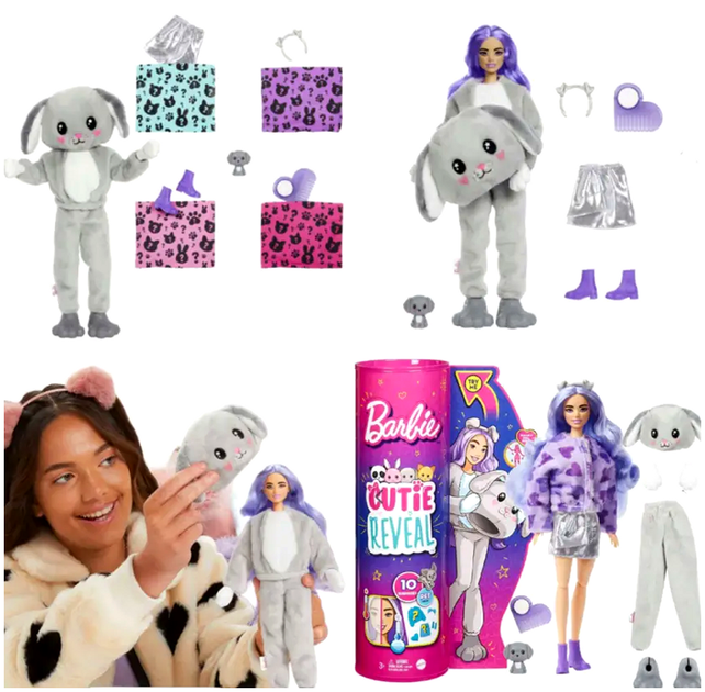 Кукла Barbie Cutie Reveal в костюме собачки с 10 сюрпризами для игры HE0840 - Фото 8 Кукла Barbie Cutie Reveal в костюме собачки с 10 сюрпризами для игры HE0840 - изображение 8