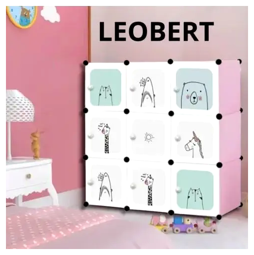 Шкаф органайзер 9 секций для игрушек и одежды розовый LEOBERT CS-0222 - изображение 6