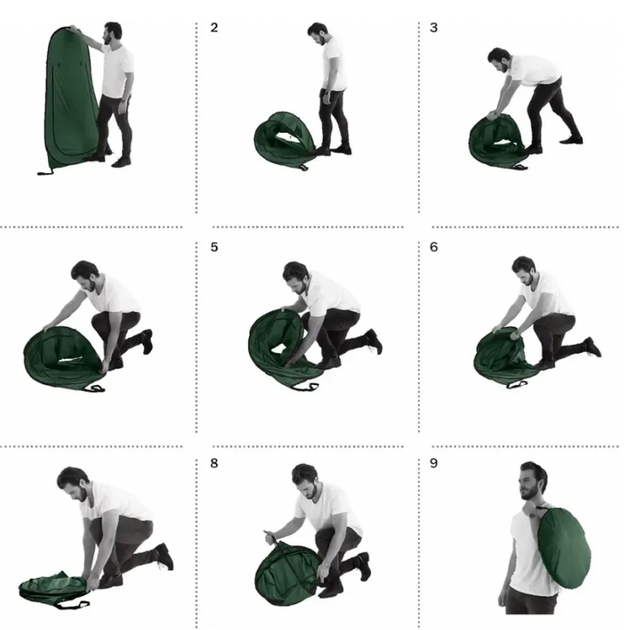 Автоматичний туристичний намет душ туалет 120х120х190 см для кемпінгу, пляжу та відпочинку на природі - зображення 6