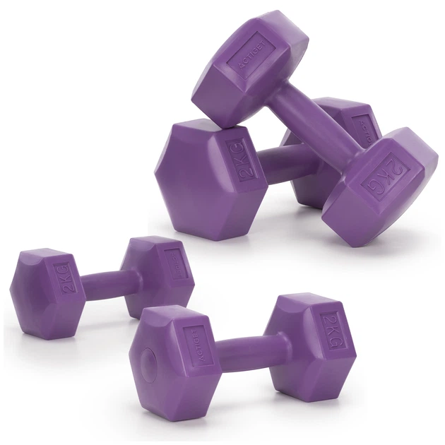 Гантелі Actiget Hex 2 x 2 кг ACT0158 Purple - Фото 2 Гантелі Actiget Hex 2 x 2 кг ACT0158 Purple - зображення 2