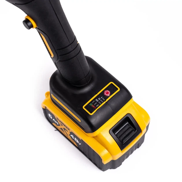 Набор инструментов 2в1 DeWalt 48 В 6 А·ч аккумуляторный ударный шуруповерт DCD996P2 96 Нм дрель 13 мм бесщеточная УШМ DCG409 125 мм болгарка 11000 об мин для сверления резки шлифовки ремонта строительства монтажа с двумя АКБ кейсом - изображение 7
