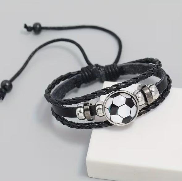 Браслет для чоловіків retro football з м'ячем - Фото 6 Браслет для чоловіків retro football з м'ячем - изображение 6