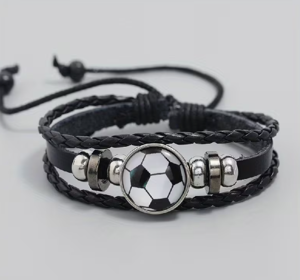 Браслет для чоловіків retro football з м'ячем - Фото 7 Браслет для чоловіків retro football з м'ячем - изображение 7