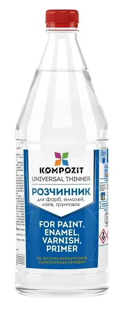 Растворитель Kompozit універсальний 1 л - Фото 1 Растворитель Kompozit універсальний 1 л - изображение 1