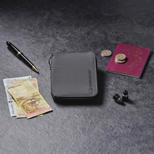 Кошелек Lifeventure Recycled RFID Mini Travel Wallet Grey - изображение 5