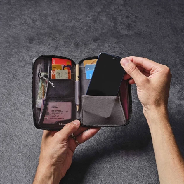 Кошелек Lifeventure Recycled RFID Mini Travel Wallet Grey - изображение 11