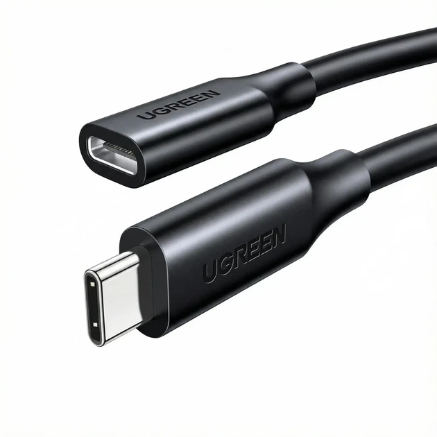 Кабель удлинитель USB Type C 3.1 Gen 2 UGREEN для быстрой зарядки телефона 0.5 м Black (US353) - Фото 1 Кабель удлинитель USB Type C 3.1 Gen 2 UGREEN для быстрой зарядки телефона 0.5 м Black (US353) - изображение 1