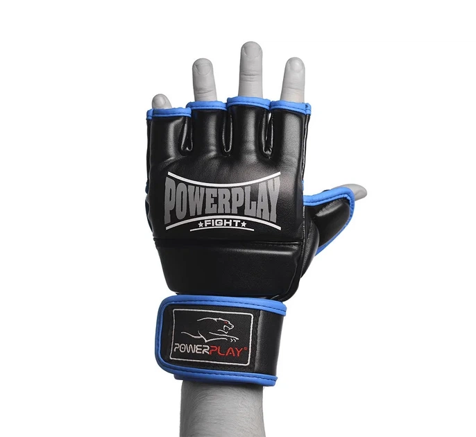 Перчатки для MMA Active Point искусственная кожа L черные синие - изображение 3