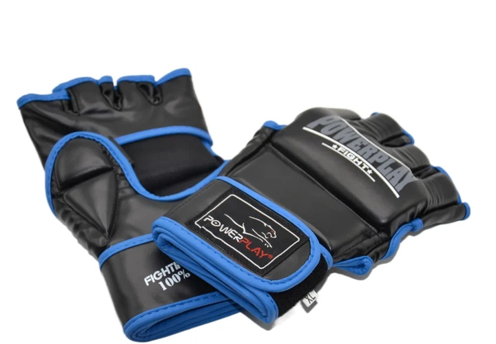 Перчатки для MMA Active Point искусственная кожа L черные синие - изображение 8