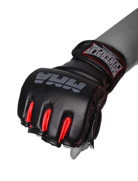 Рукавиці Active Point PU S/M Чорні Червоні для MMA - зображення 10
