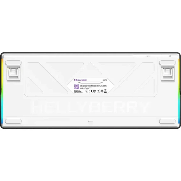 Бездротова механічна клавіатура Hator Hellyberry HK75 White Violet Wireless (Бездротова версія), 75%, RGB, (2.4G/Bluetooth/USB) - зображення 7