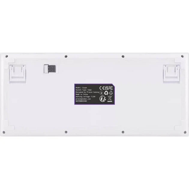Бездротова механічна клавіатура Proove Gaming Coupe White, Huano Kobe Switch, 75%, RGB, (2.4G/Bluetooth/USB) - зображення 4