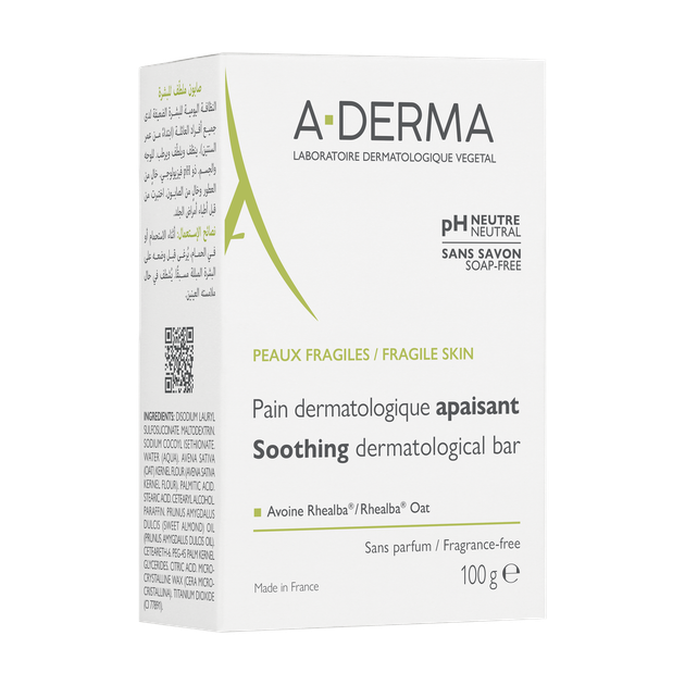 Мыло дерматологическое A-Derma Pain dermatologique 100 г (3282770398625) - Фото 1 Мыло дерматологическое A-Derma Pain dermatologique 100 г (3282770398625) - изображение 1