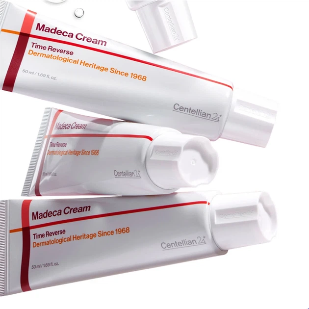 Антивозрастной крем для лица Centellian24 Madeca Cream Time Reverse с центеллой азиатской, коллагеном и керамидами для восстановления - изображение 4