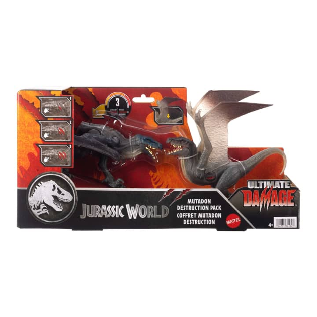 Набір з 2 Динозаврів Мутадон Світ юрського періоду Jurassic World Ultimate Damage Mutadon Destruction Pack 2 Dinosaur Mattel (JLD30) - Фото 6 Набір з 2 Динозаврів Мутадон Світ юрського періоду Jurassic World Ultimate Damage Mutadon Destruction Pack 2 Dinosaur Mattel (JLD30) - изображение 6