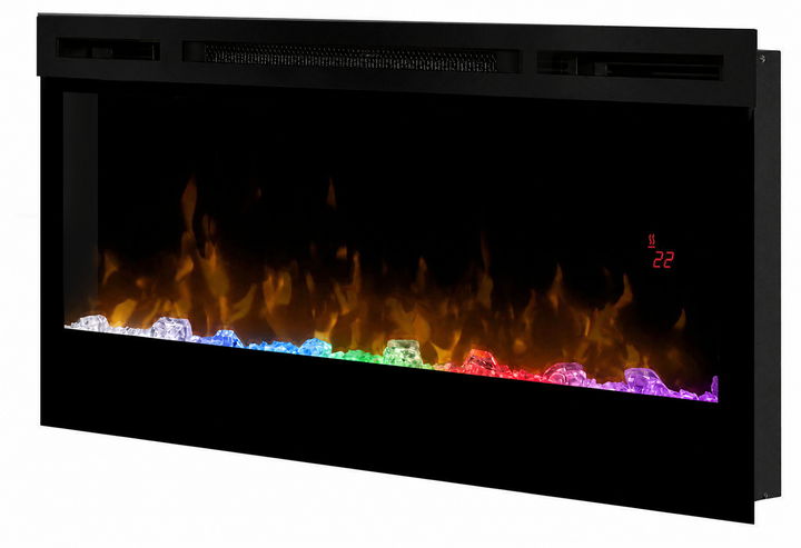 Электрокамин с обогревом Dimplex Prism 34 LED (BLF3451) линейный, с кристаллами, цветами, размер 867x496x181+ Подарок! Комплект дров керамических - изображение 4