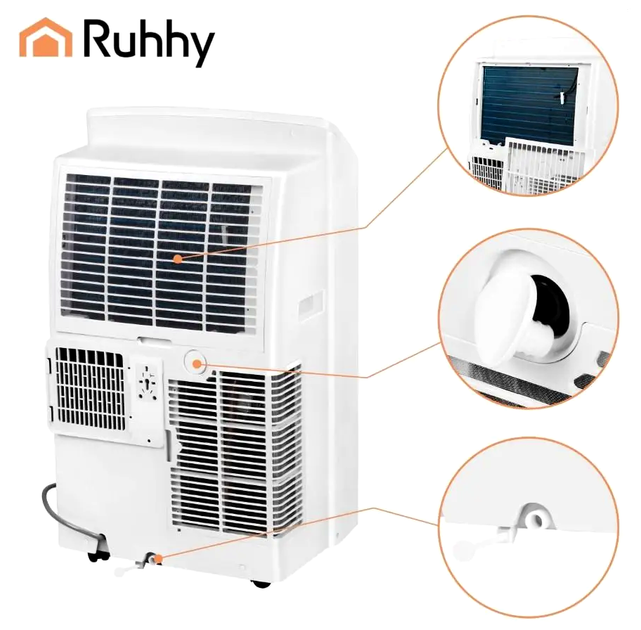 Портативный кондиционер 12000 BTU 3.5 кВт для дома 30 м2 белый Ruhhy СS-0401 - изображение 8