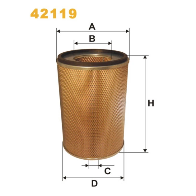 Фільтр повітряний WIX FILTERS Dodge, Erf, Foden, Ford, Ikarus, Iveco Bus, Leyland, Renault (RVI), (42119) - Фото 1 Фільтр повітряний WIX FILTERS Dodge, Erf, Foden, Ford, Ikarus, Iveco Bus, Leyland, Renault (RVI), (42119) - изображение 1