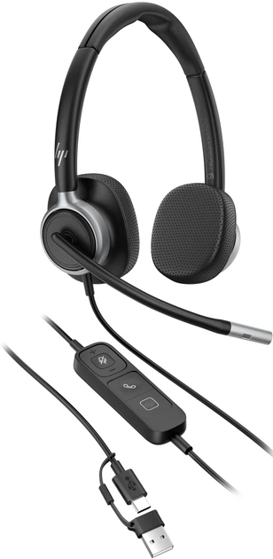Навушники HP Poly Mission 625 Dual Ear Black (C01C6AA#AC3) - Фото 3 Навушники HP Poly Mission 625 Dual Ear Black (C01C6AA#AC3) - зображення 3