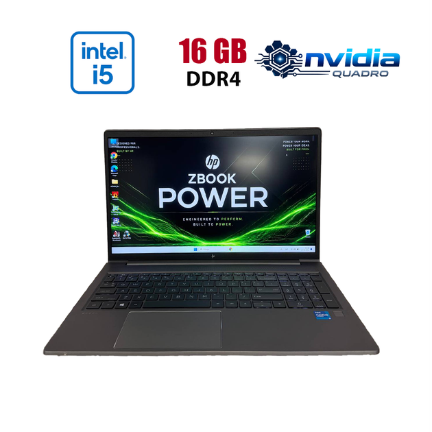 Мобильная рабочая станция Б-класс HP ZBook Power 15 G8 / 15.6" (1920x1080) IPS / Intel Core i5-11500H (6 (12) ядер по 2.4 - 4.6 GHz) / 16 GB DDR4 / 256 GB SSD / nVidia Quadro T1200, 4 GB GDDR6, 128-bit / WebCam б/у - Фото 1 Мобильная рабочая станция Б-класс HP ZBook Power 15 G8 / 15.6" (1920x1080) IPS / Intel Core i5-11500H (6 (12) ядер по 2.4 - 4.6 GHz) / 16 GB DDR4 / 256 GB SSD / nVidia Quadro T1200, 4 GB GDDR6, 128-bit / WebCam б/у - изображение 1