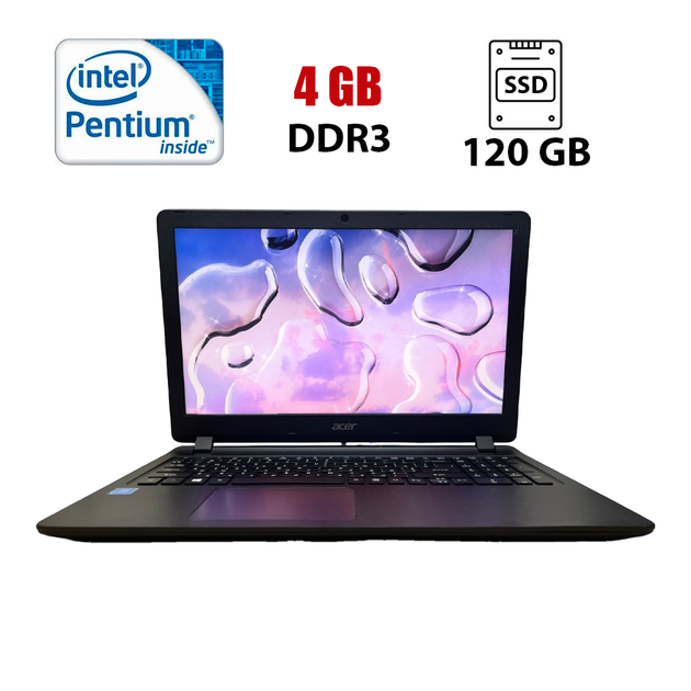 Ноутбук Acer Aspire ES1-533 / 15.6" (1366x768) TN / Intel Pentium N4200 (4 ядра по 1.1 - 2.5 GHz) / 4 GB DDR3 / 120 GB SSD / Intel HD Graphics 505 / WebCam б/в - Фото 1 Ноутбук Acer Aspire ES1-533 / 15.6" (1366x768) TN / Intel Pentium N4200 (4 ядра по 1.1 - 2.5 GHz) / 4 GB DDR3 / 120 GB SSD / Intel HD Graphics 505 / WebCam б/в - зображення 1