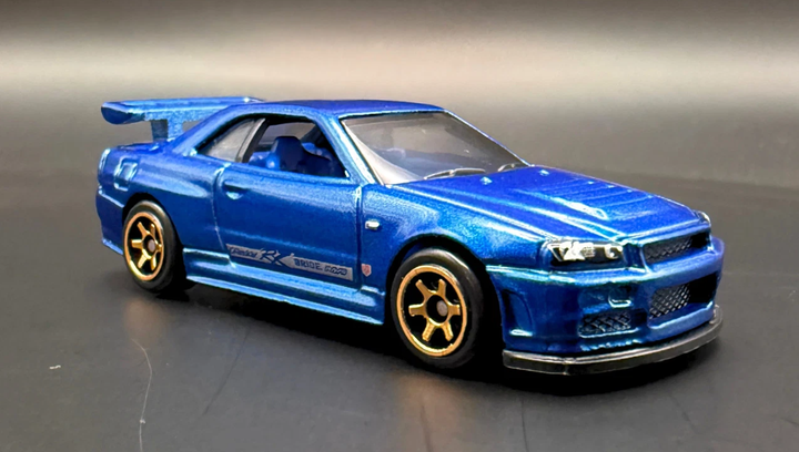 Машинка Базовая Hot Wheels Skyline GT-R (BNR34) Nissan 1:64 JJK35 Blue - изображение 2
