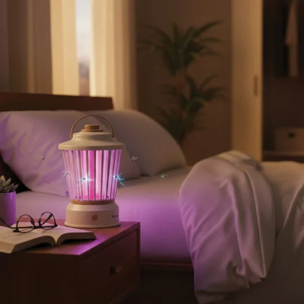 Пастка для комарів та комах акумуляторна M12/Aladdin LED USB з режимом нічника Біла - изображение 3