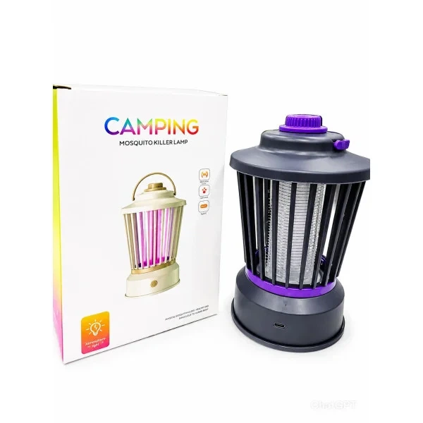 Пастка для комарів та комах акумуляторна M12/Aladdin LED USB з режимом нічника Біла - изображение 8