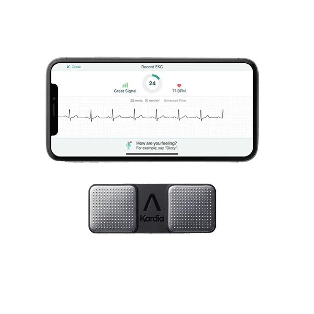 Персональный мобильный ЭКГ монитор AliveCor KardiaMobile, одноканальный электрокардиограф - Б/У - изображение 4