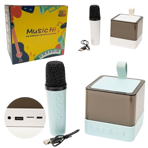 Zestaw do karaoke Askato głośnik i mikrofon Bluetooth 128320 (6901440128320) - Zdjęcie 2 Zestaw do karaoke Askato głośnik i mikrofon Bluetooth 128320 (6901440128320) - obraz 2