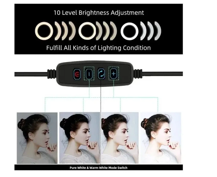 Кольцевая LED-лампа 16 см с USB-питанием для видеосъемки и фотостудии, комплект со штативом (6451BDF8A62F) - Фото 6 Кольцевая LED-лампа 16 см с USB-питанием для видеосъемки и фотостудии, комплект со штативом (6451BDF8A62F) - изображение 6
