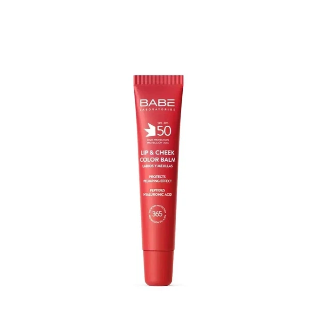 Бальзам-тинт для губ и щек с гиалуроновой кислотой и пептидами spf 50 babe laboratorios RED 20 мл - Фото 1 Бальзам-тинт для губ и щек с гиалуроновой кислотой и пептидами spf 50 babe laboratorios RED 20 мл - изображение 1