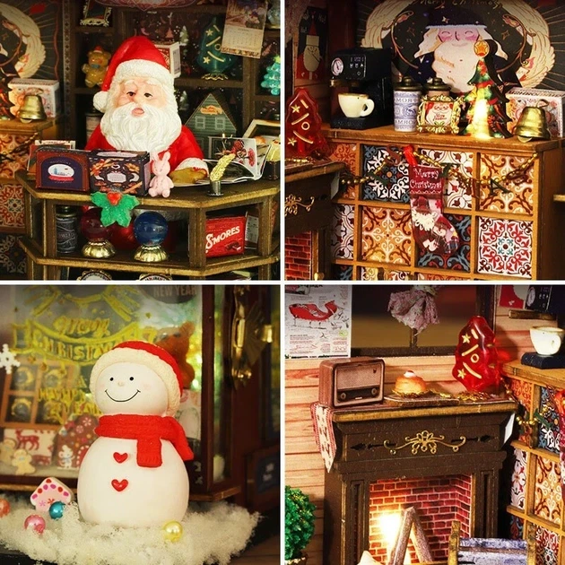 DIY конструктор румбокс Christmas Wonderland — мініатюрний різдвяний магазин із підсвіткою - Фото 4 DIY конструктор румбокс Christmas Wonderland — мініатюрний різдвяний магазин із підсвіткою - зображення 4
