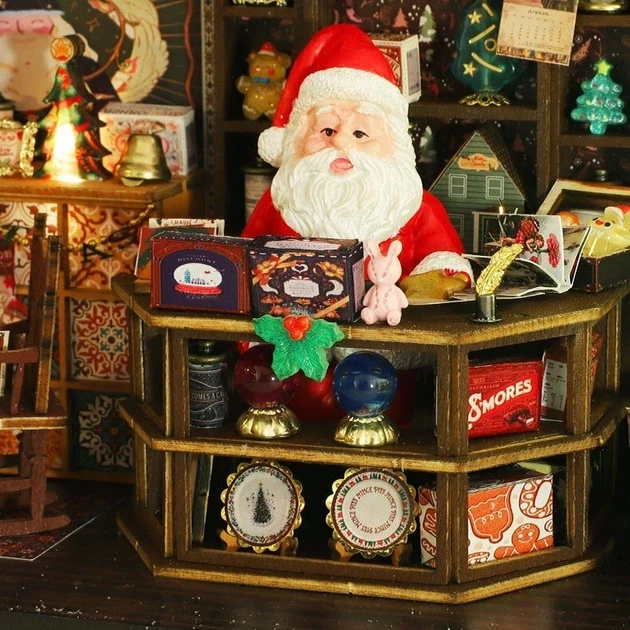 DIY конструктор румбокс Christmas Wonderland — мініатюрний різдвяний магазин із підсвіткою - Фото 5 DIY конструктор румбокс Christmas Wonderland — мініатюрний різдвяний магазин із підсвіткою - зображення 5