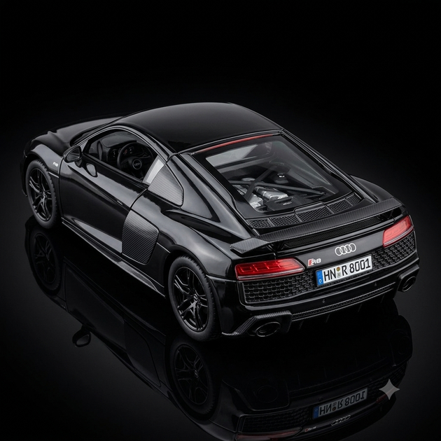 Колекційна машинка Audi R8 Coupe 2020 Модель 1:36 Чорний - изображение 2